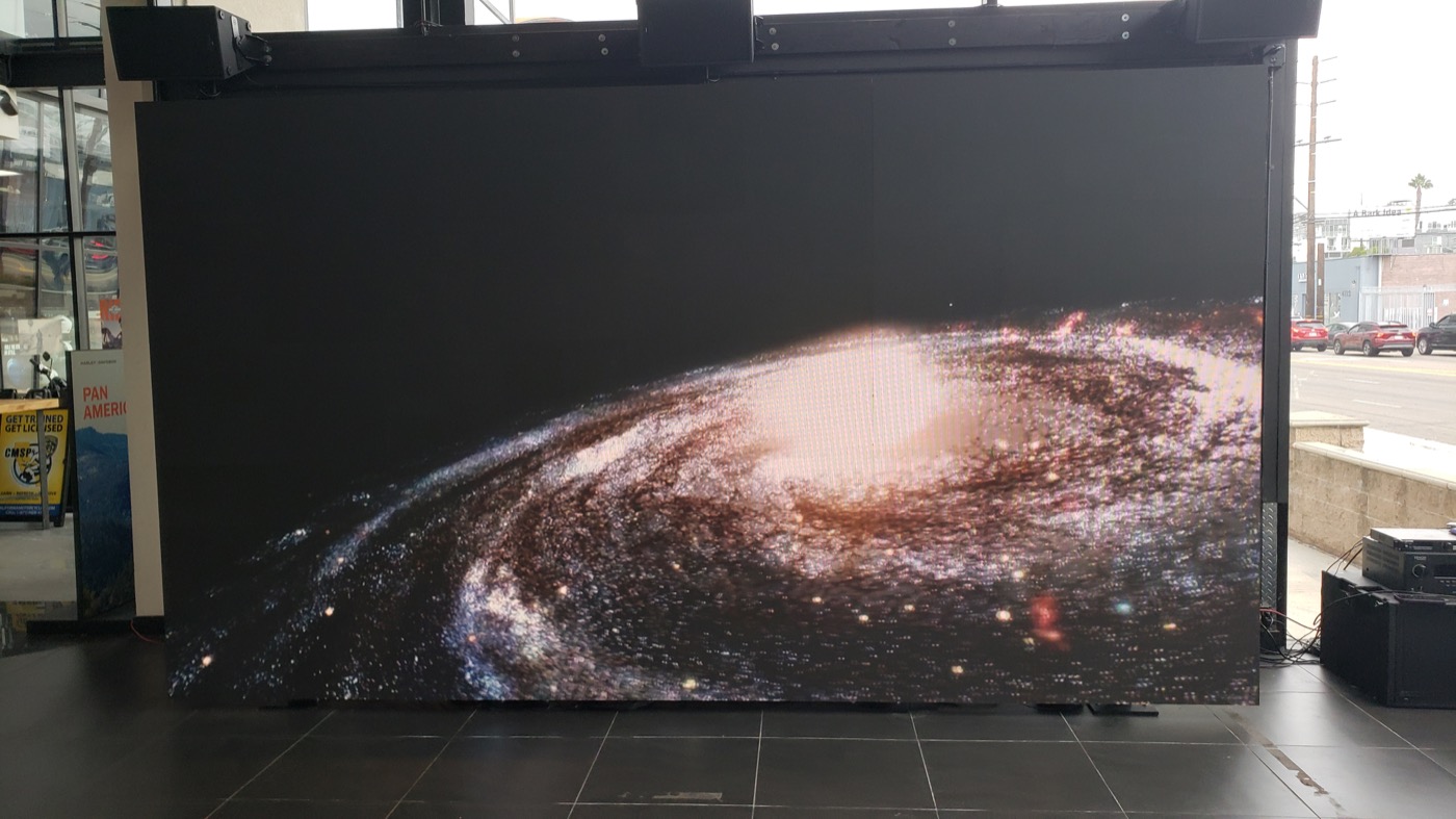 LED video wall installed by RizzoPro Studios at Bartels Harley-Davidson